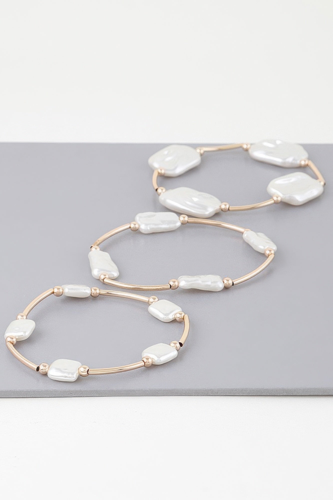 Multi Abstract Pearl Stone Tube Bracelet | Mixtshop LLC