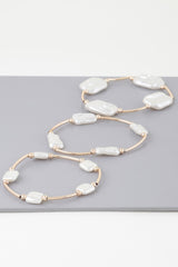 Multi Abstract Pearl Stone Tube Bracelet | Mixtshop LLC