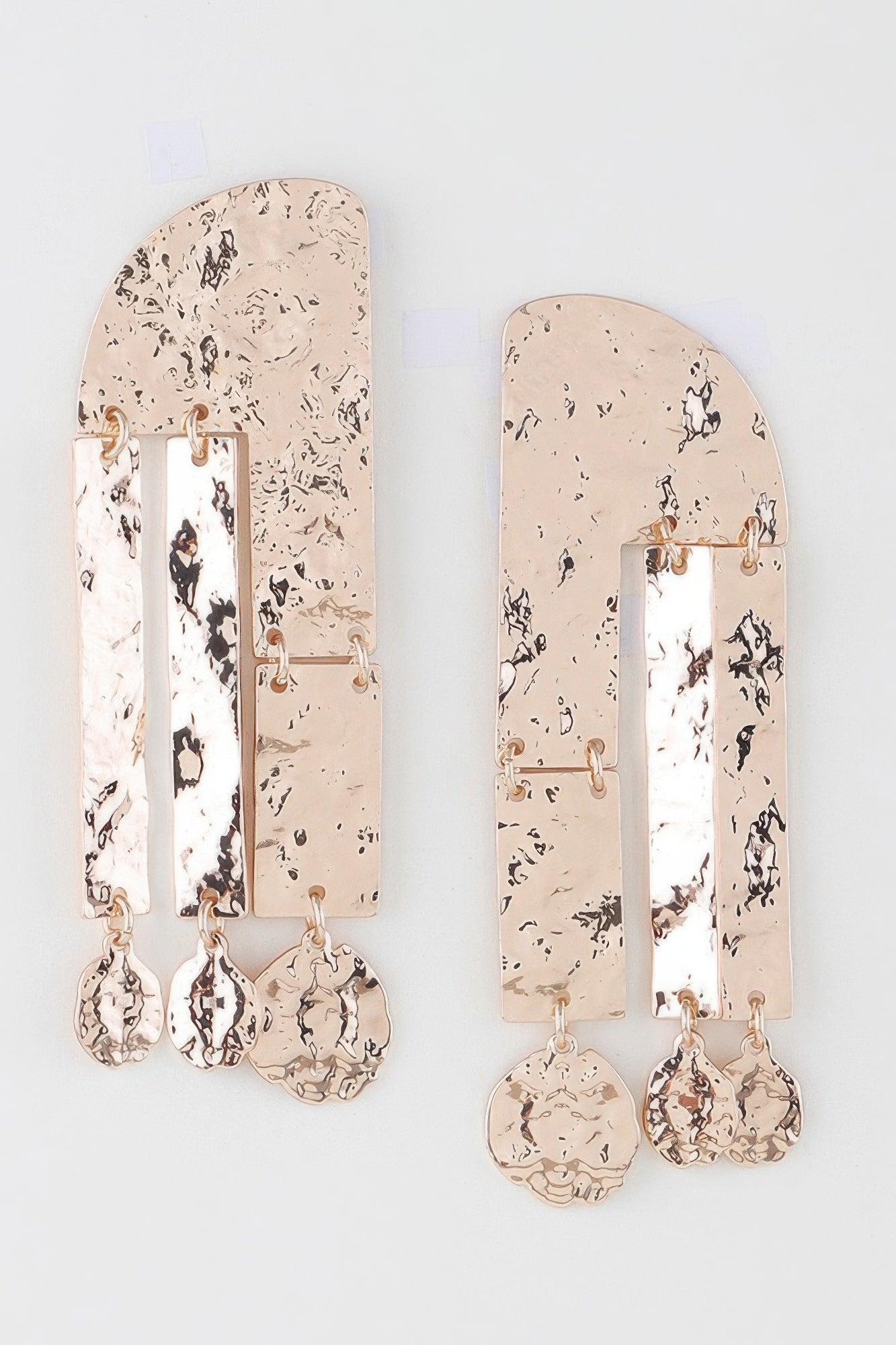 Shiny Hammered Drop Earrings | Mixtshop LLC