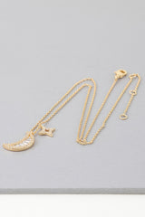 Jeweled Sun N Moon Necklace | Mixtshop LLC