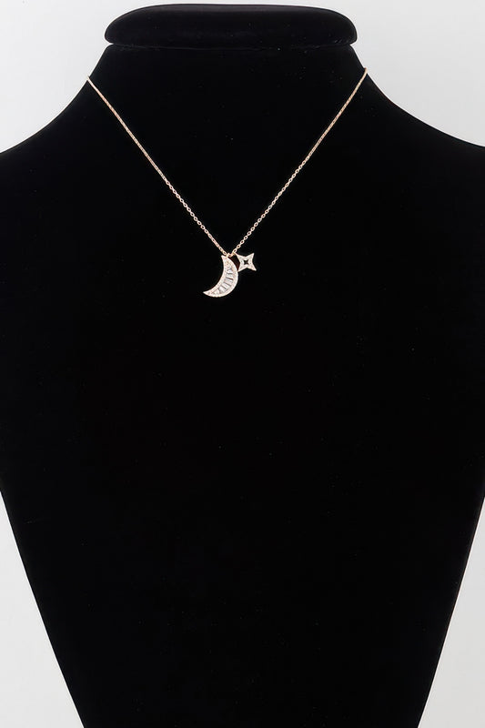 Jeweled Sun N Moon Necklace | Mixtshop LLC