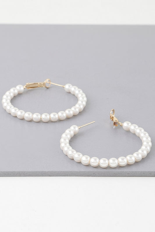 Multi Pearl Hoop Earrings | Mixtshop LLC