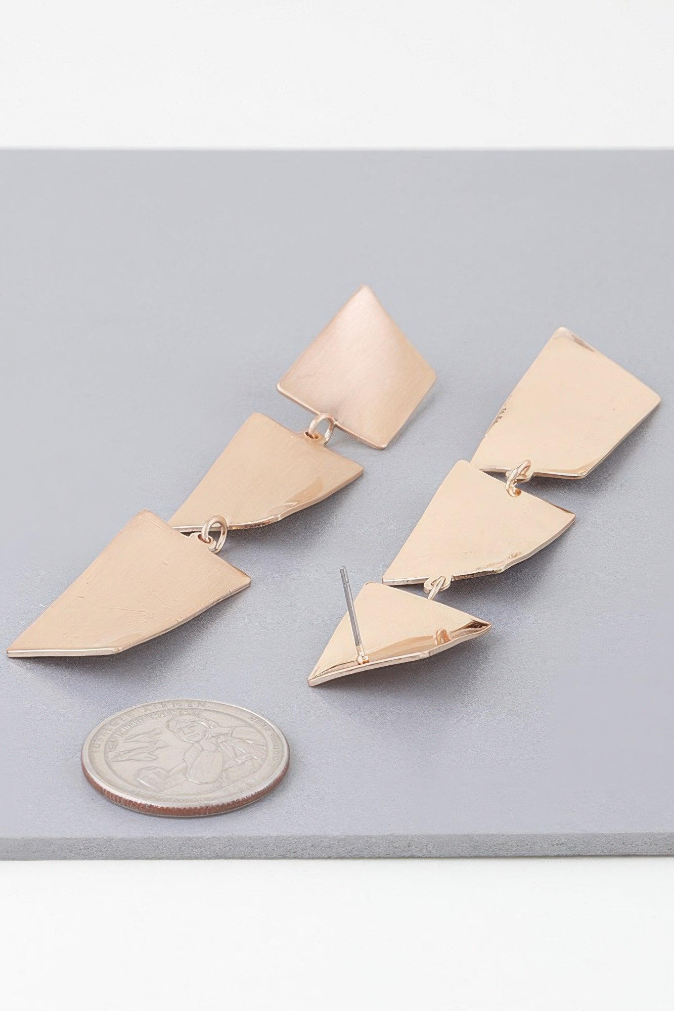 Triple Geometric Drop Earrings | Mixtshop LLC