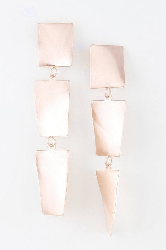 Triple Geometric Drop Earrings | Mixtshop LLC