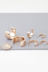 Multi Shiny Modern Hoop Earrings Set | Mixtshop LLC