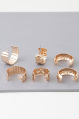 Multi Quilted Hoop Earrings Set | Mixtshop LLC