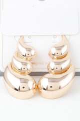 Shiny Curved Teardrop Earrings | Mixtshop LLC