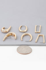 Multi Shiny Modern Hoop Earrings Set | Mixtshop LLC