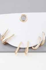 Multi Shiny Modern Hoop Earrings Set | Mixtshop LLC