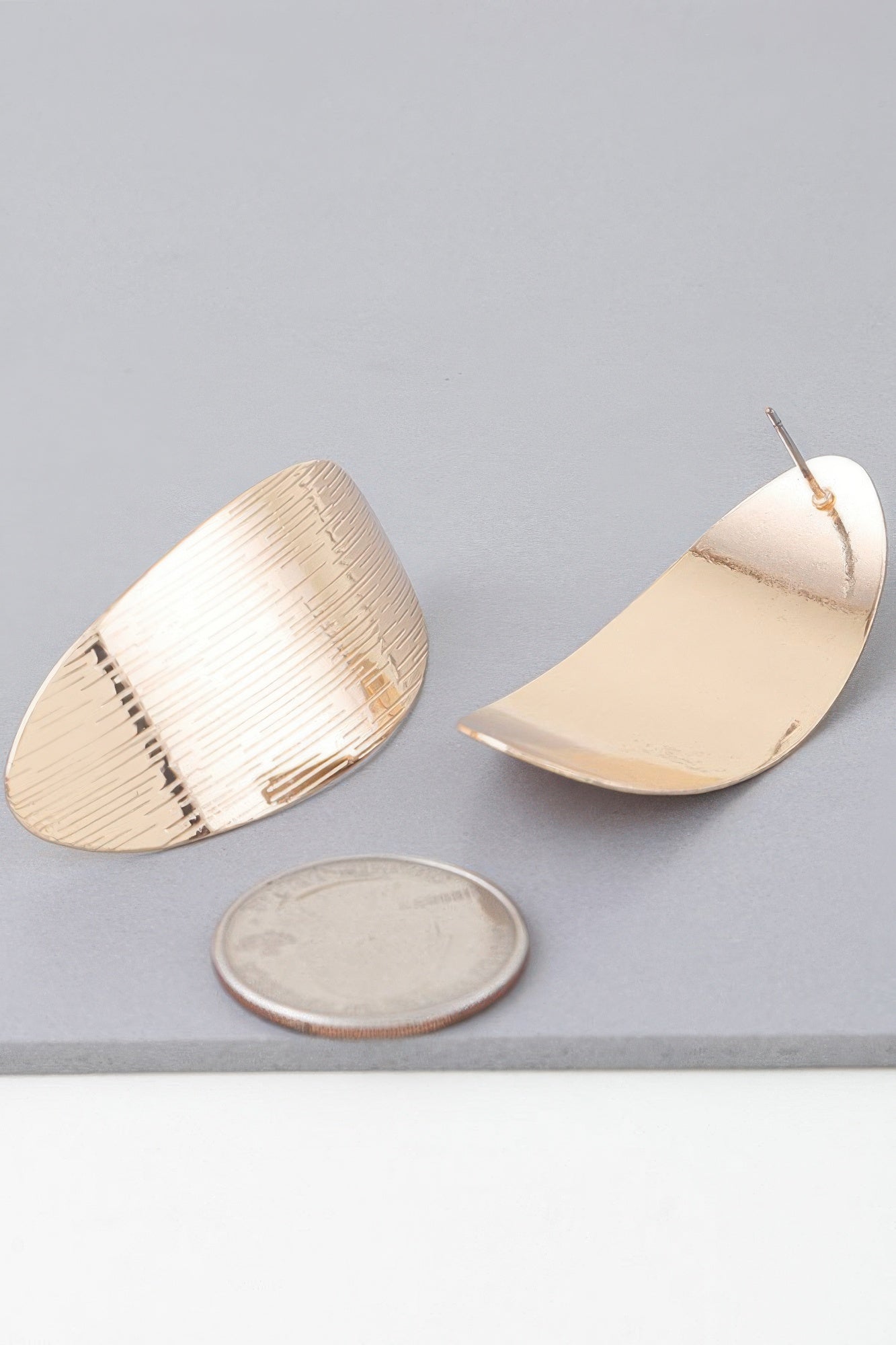 Shiny Curved Peel Earrings | Mixtshop LLC