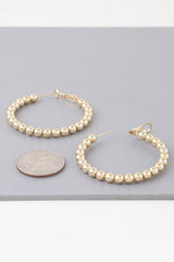 Shiny Beaded Hoop Earrings | Mixtshop LLC