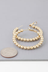 Shiny Beaded Hoop Earrings | Mixtshop LLC