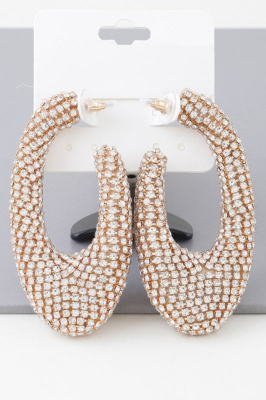 Bejeweled Abstract Oval Earrings | Mixtshop LLC