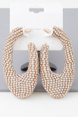 Bejeweled Abstract Oval Earrings | Mixtshop LLC