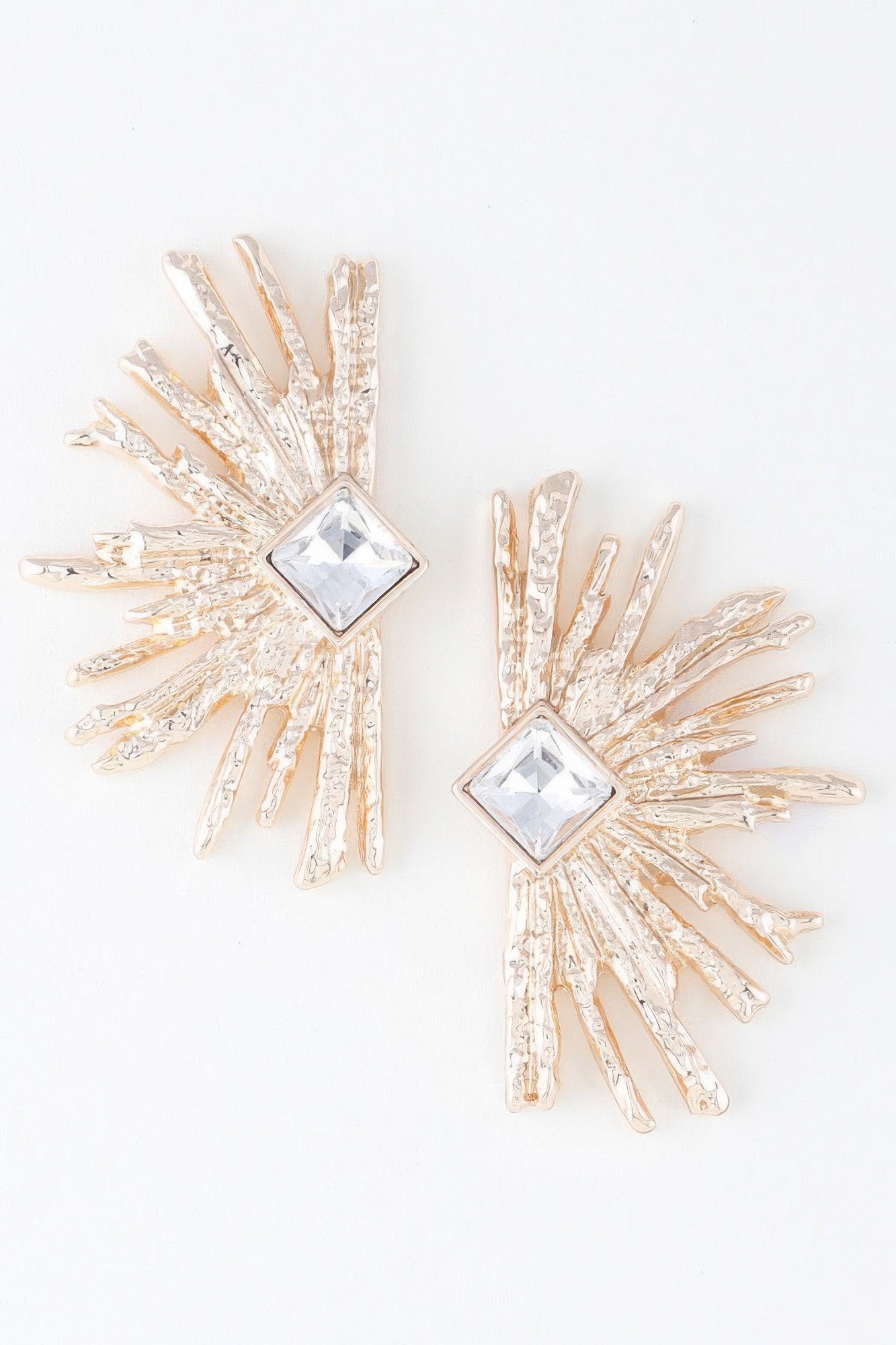 Diamond Rhinestone Flare Earrings | Mixtshop LLC