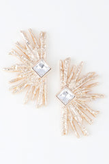 Diamond Rhinestone Flare Earrings | Mixtshop LLC
