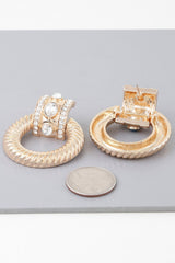 Bejeweled Twisted Hoop Drop Earrings | Mixtshop LLC