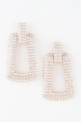 Triple Rhinestone Frame Earrings | Mixtshop LLC