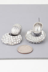 Modern Bejeweled Crescent Moon Earrings | Mixtshop LLC