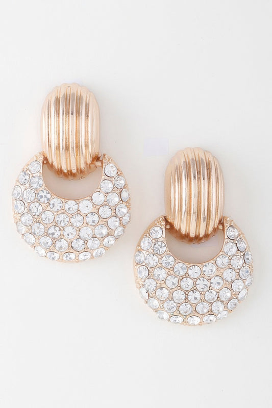 Modern Bejeweled Crescent Moon Earrings | Mixtshop LLC