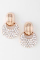 Modern Bejeweled Crescent Moon Earrings | Mixtshop LLC