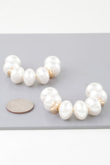 Multi Oval Pearl Hoop Earrings | Mixtshop LLC