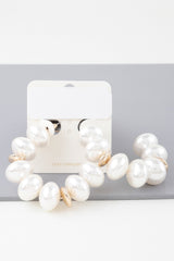 Multi Oval Pearl Hoop Earrings | Mixtshop LLC