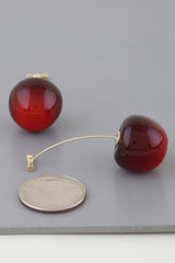 Deep Cherry Stud Earrings | Mixtshop LLC
