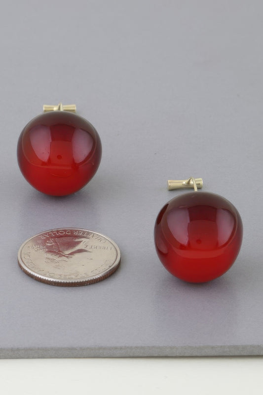 Deep Cherry Stud Earrings | Mixtshop LLC