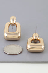 Shiny Modern Frame Drop Earrings | Mixtshop LLC