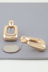 Shiny Modern Frame Drop Earrings | Mixtshop LLC