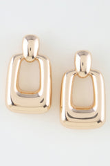 Shiny Modern Frame Drop Earrings | Mixtshop LLC