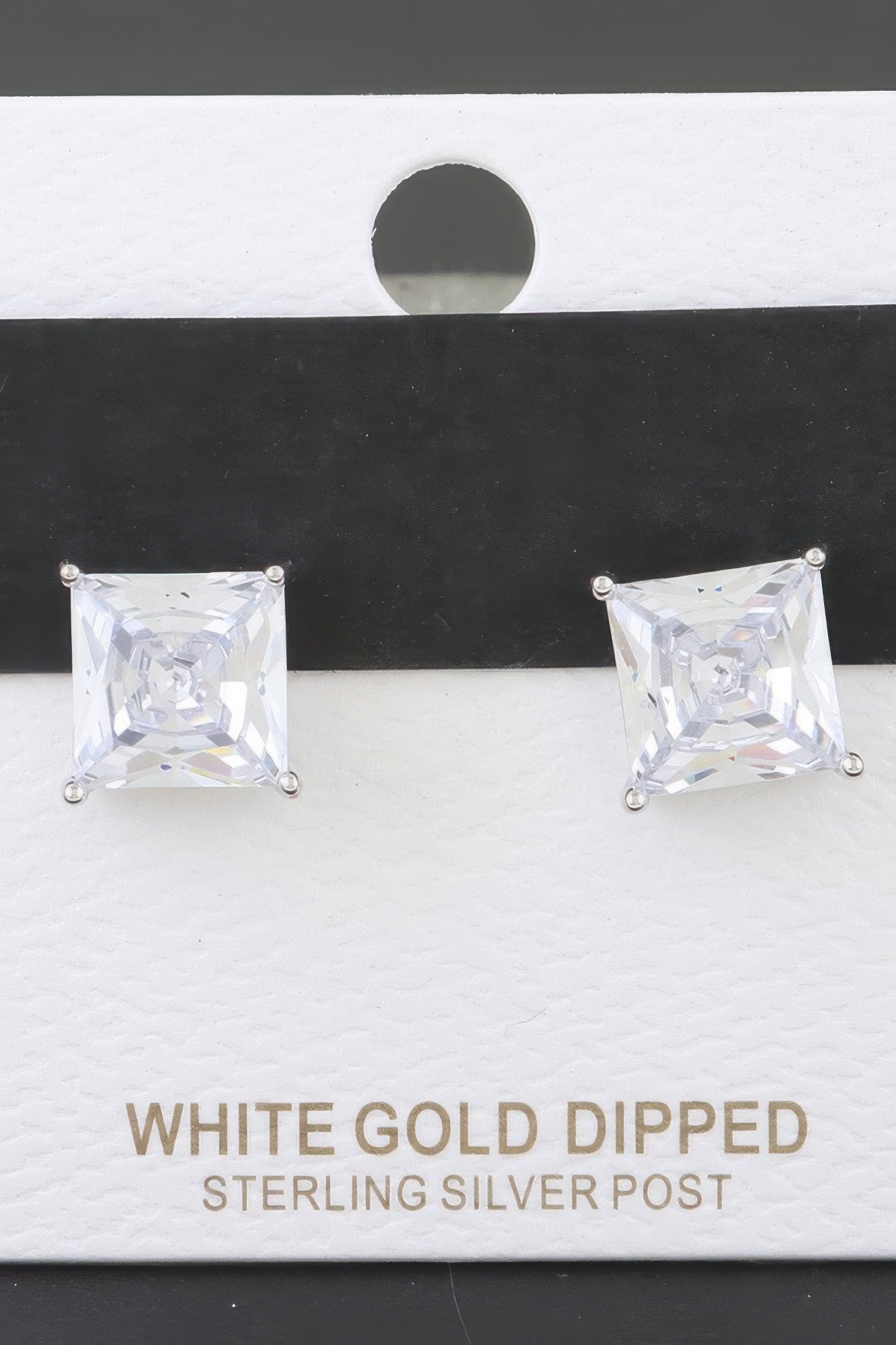 Silver Cubic Zirconia Rhinestone Earrings | Mixtshop LLC