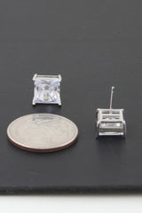 Silver Cubic Zirconia Rhinestone Earrings | Mixtshop LLC