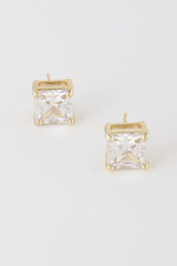 Silver Cubic Zirconia Rhinestone Earrings | Mixtshop LLC