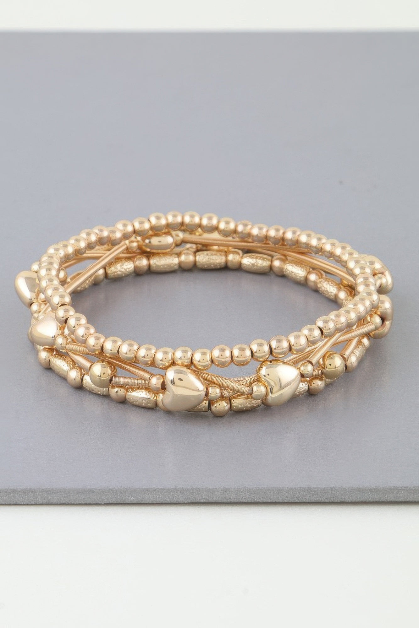 Multi Heart Coil Beaded Bracelet | Mixtshop LLC