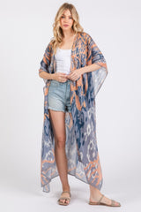 Boho Print Open Front Long Kimono | Mixtshop LLC