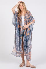 Boho Print Open Front Long Kimono | Mixtshop LLC