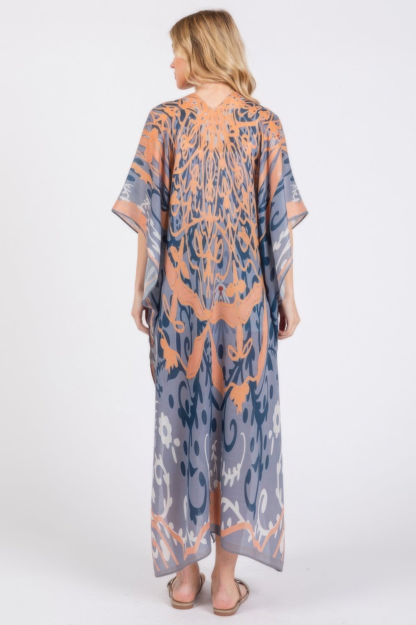Boho Print Open Front Long Kimono | Mixtshop LLC