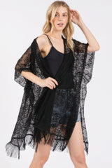 Flower Pattern Crochet Lace Tassel Cover Up | Mixtshop LLC