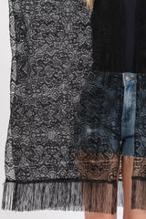 Flower Pattern Crochet Lace Tassel Cover Up | Mixtshop LLC