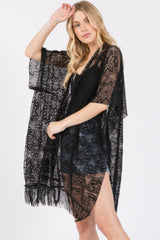 Flower Pattern Crochet Lace Tassel Cover Up | Mixtshop LLC