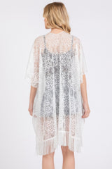 Flower Pattern Crochet Lace Tassel Cover Up | Mixtshop LLC