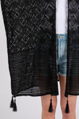 Geometric Pattern Tassel Cover Up | Mixtshop LLC