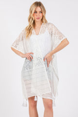 Geometric Pattern Tassel Cover Up | Mixtshop LLC