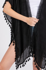 Crochet And Tassel Trim Cover Up | Mixtshop LLC