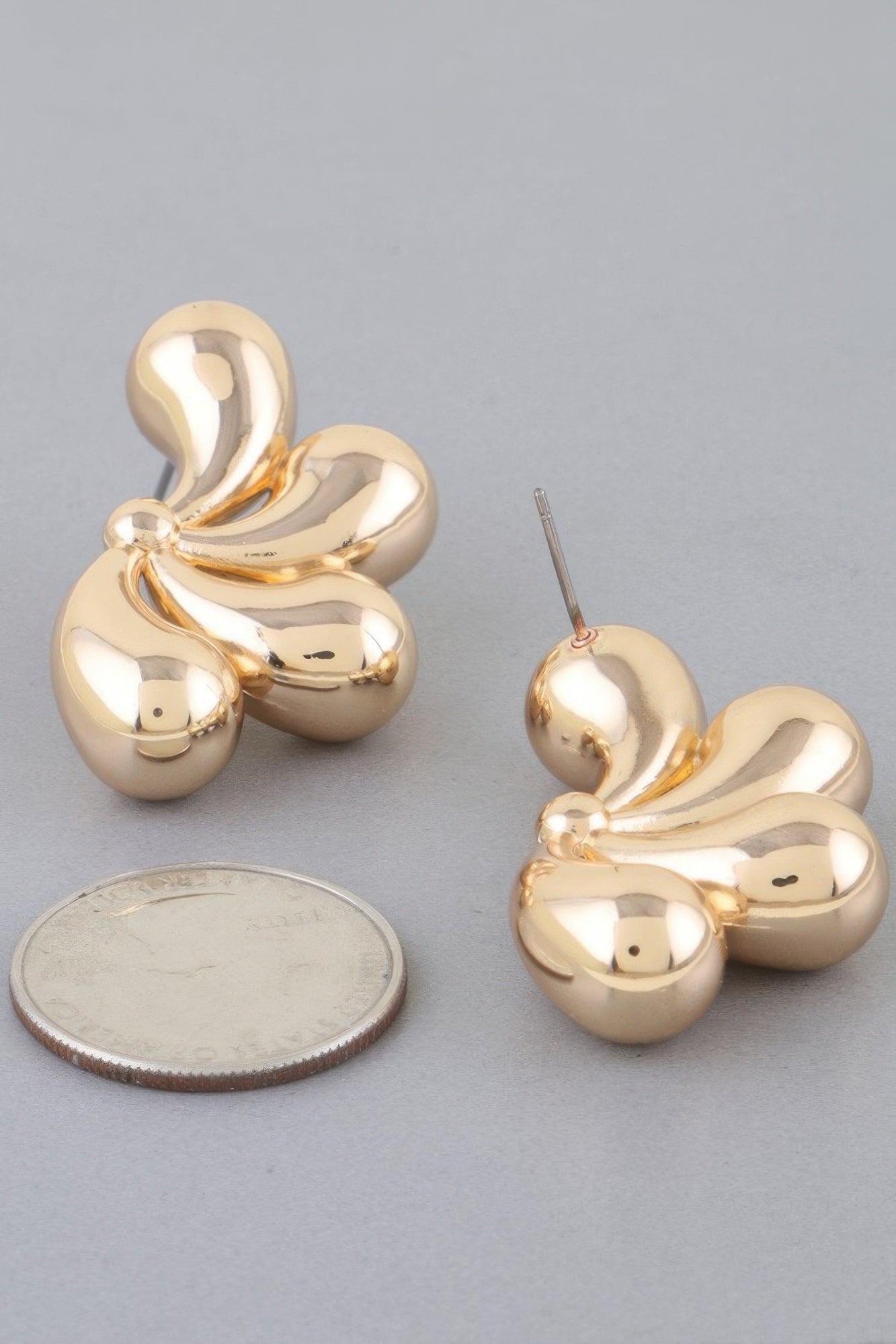 Shiny Flower Halves Earrings | Mixtshop LLC