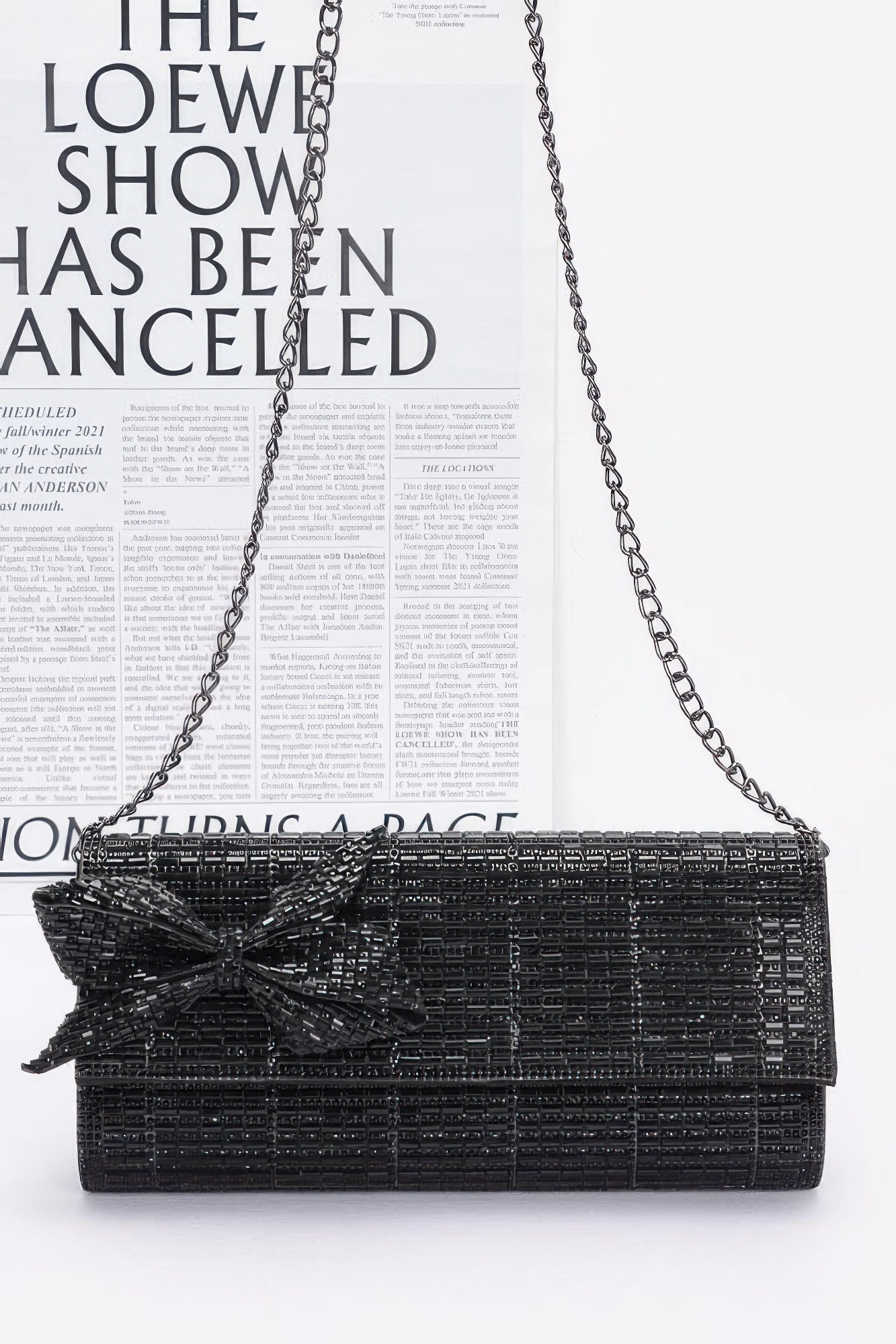 Rhinestone Party Clutch W/ Rhinestone Bow | Mixtshop LLC