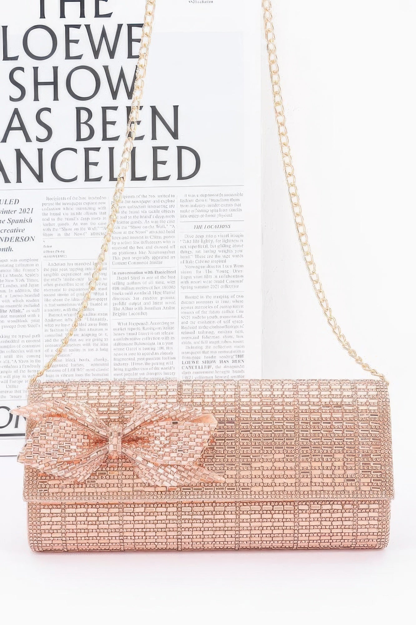 Rhinestone Party Clutch W/ Rhinestone Bow | Mixtshop LLC
