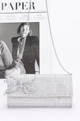 Rhinestone Party Clutch W/ Rhinestone Bow | Mixtshop LLC